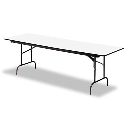 ICEBERG Rectangle Folding Table, 60" W, 30" L, 29" H, Gray Top, Melamine 55217